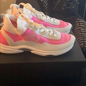 Chanel white/pink sneakers